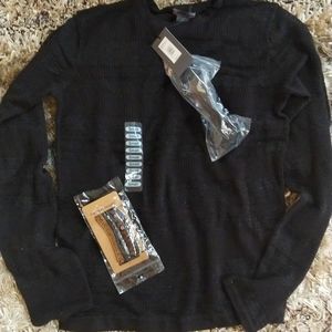 New w/Tags Black A/X Sweater/Shirt Hot 🔥 Fashion Fabric + Bonuses